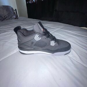 Black canvas jordan 4s